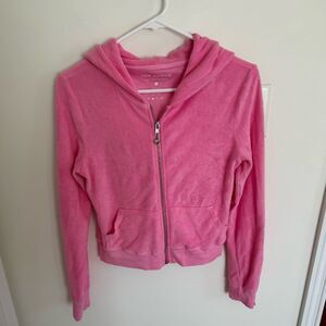 Set Active Y2K Terry Cloth Zip Up Hoodie Mean Girls House Bunny XS Hooded Rare